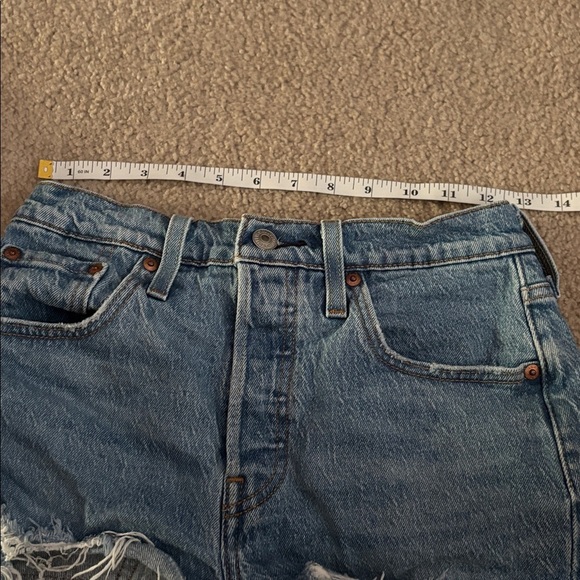 Levi's Light Blue High Rise Jean Shorts size 25 - Picture 5 of 6